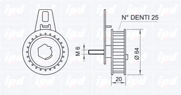 IPD 14-0992 Tensioner Pulley, timing belt